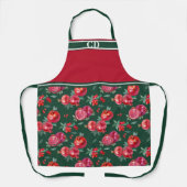 Red Granaatappel Orchard All-Over Print Monogram Schort (Voorkant)