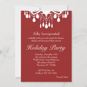 Red Grand Ballroom Holiday Uitnodiging