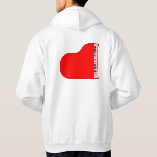 Red Grand Piano Hoodie (Achterkant)