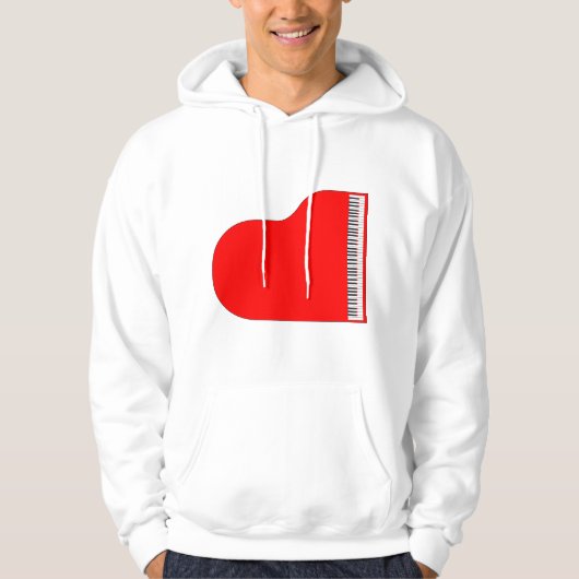 Red Grand Piano Hoodie (Voorkant)