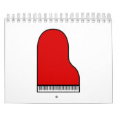 Red Grand Piano Kalender (Hoes)