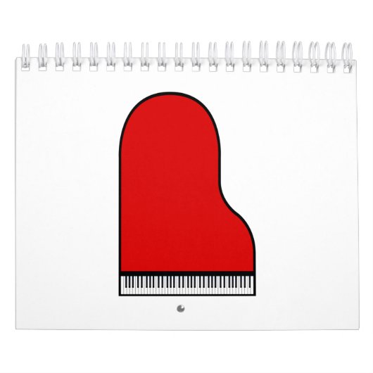 Red Grand Piano Kalender (Hoes)