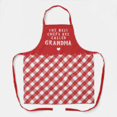Red Grandma Best Chef Heart & Play Schort (Voorkant)