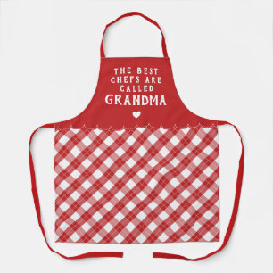 Red Grandma Best Chef Heart & Play Schort