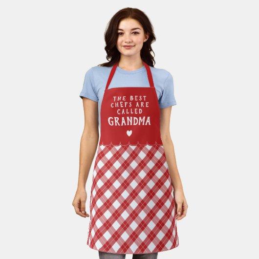 Red Grandma Best Chef Heart & Play Schort (Gedragen)