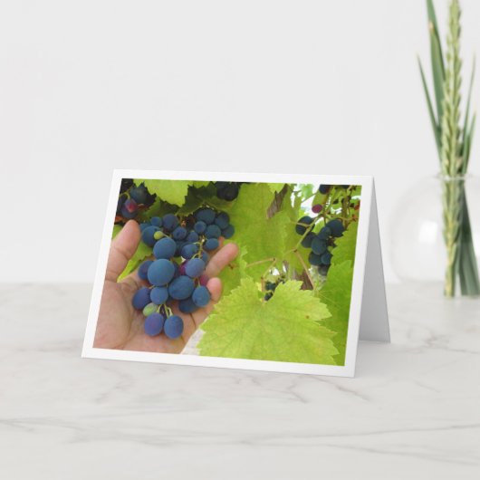 Red Grape Bunch in hand Kaart (Voorkant)