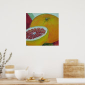 Red Grapefruit Fine Art Poster (Keuken)