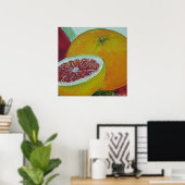 Red Grapefruit Fine Art Poster (Thuiskantoor)