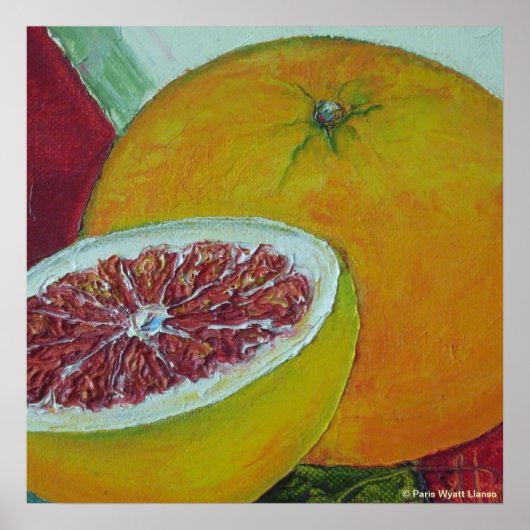 Red Grapefruit Fine Art Poster (Voorkant)