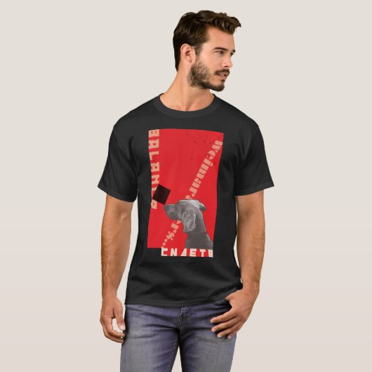 RED GRAPHIC WEIM MANNEN T-SHIRT BLACK (Voorkant volledig)