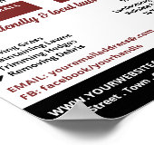 Red Grasmaaier, Grasverzorging Poster (Hoek)