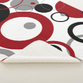 Red, Gray and Black Dots Sherpa Deken (3/4)