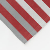 Red, Gray, Black, White Stripes Fleece Deken (Hoek)
