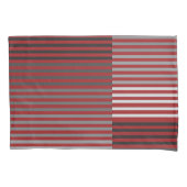 Red, Gray, Black, White Stripes Kussensloop (Voorkant)