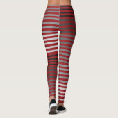 Red, Gray, Black, White Stripes Leggings (Achterkant)
