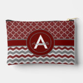 Red Gray Chevron Quatrefoil Etui (Achterkant)