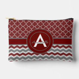 Red Gray Chevron Quatrefoil Etui