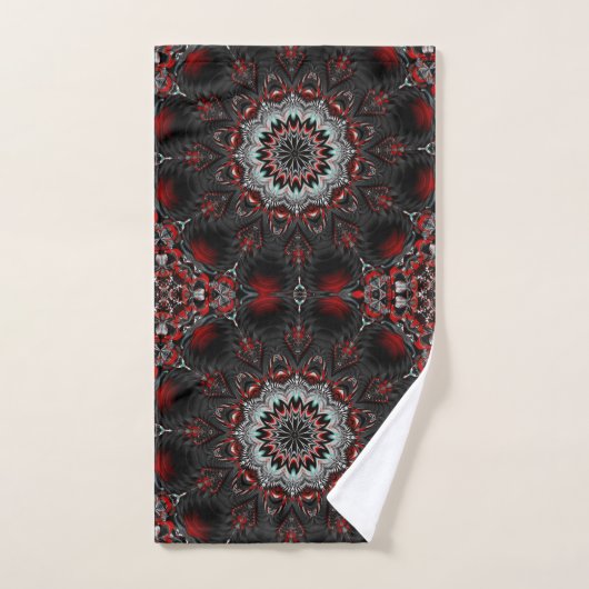 Red Gray Decorative Bath-handdoekset Bad Handdoek (Handdoek)