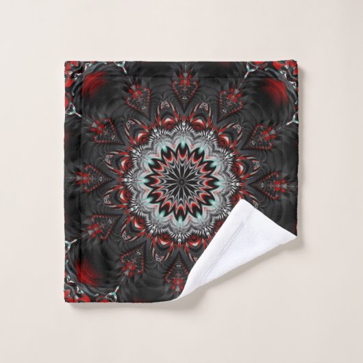 Red Gray Decorative Bath-handdoekset Bad Handdoek (Wasdoekje)