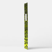 RED GRAY GEMSTONE MON Bright Yellow Black Damask Case-Mate iPhone Case (Achterkant / Rechts)