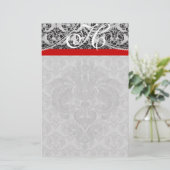 Red Gray Monogram Black Paisley (Staand voorkant)