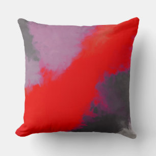 Red Gray Pink Abstract Kussen