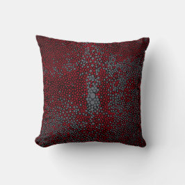 Red & Gray Shagreen Kussen