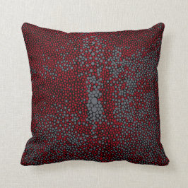 Red & Gray Shagreen Kussen