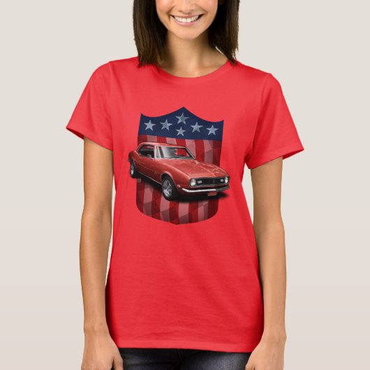 Red Great American Shield Camaro Dames T T-shirt (Voorkant)