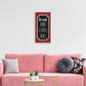 Red Great Food Sign Canvas (Insitu (Woonkamer))
