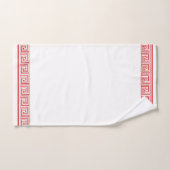 Red Grecian Frieze Design Bad Handdoek (Handdoek)