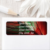 Red & Gree Abstract Fractal Return Address Sticker (Insitu)