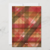 Red Green Abstract Pset Rustic-fotokerst Feestdagenkaart (Achterkant)