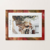 Red Green Abstract Pset Rustic-fotokerst Legpuzzel (Horizontaal)