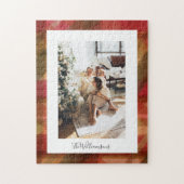 Red Green Abstract Pset Rustic-fotokerst Legpuzzel (Verticaal)