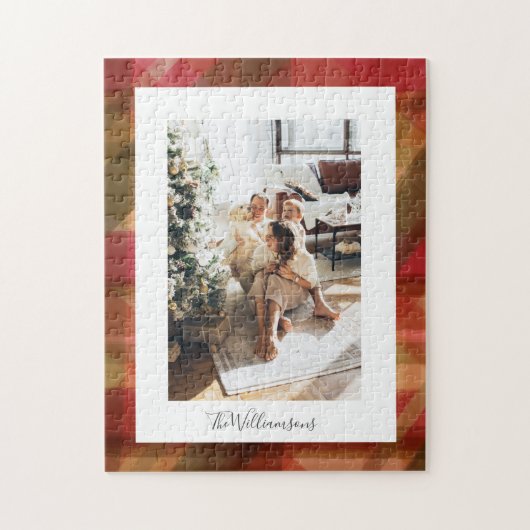 Red Green Abstract Pset Rustic-fotokerst Legpuzzel (Verticaal)