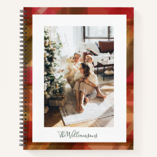 Red Green Abstract Pset Rustic-fotokerst Notitieboek