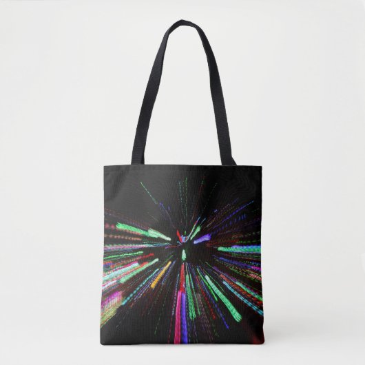 Red, green, and blue abstract painting tote bag (Voorkant)