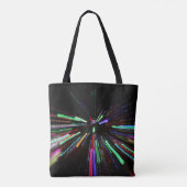 Red, green, and blue abstract painting tote bag (Achterkant)