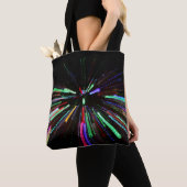 Red, green, and blue abstract painting tote bag (Dichtbij)