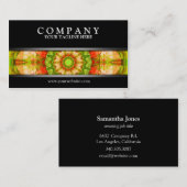 Red Green Apples mandala modern Visitekaartje (Voorkant / Achterkant)