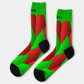 Red Green Art Deco Design Socks Sokken (Links)