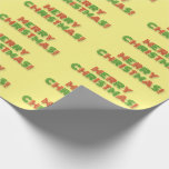 Red & Green Art Deco Style "MERRY CHRISTMAS!" Cadeaupapier<br><div class="desc">Dit ontwerp van het pakdocument kenmerkt het kerstgroetbericht "MERRY CHRISTMAS!" in de stijl van het Deco van de Kunst geïnspireerde tekst met letters groen of rood. Het zou leuk kunnen zijn om dit soort verpakkingspapier te gebruiken bij het verpakken van cadeaus of geschenken die worden gegeven tijdens de kerstviering.</div>