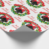 Red Green Baby Humbug Angry Cats Kerstmis Cadeaupapier (Hoek)