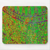 Red & Green Batik Abstract Mousepad Muismat (Voorkant)