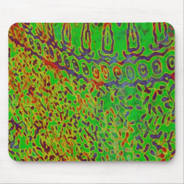 Red & Green Batik Abstract Mousepad Muismat