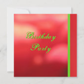 Red Green Birthday Party Kaart (Voorkant)
