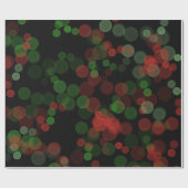 Red Green Black Bubbles Bokeh Effect Cadeaupapier (Vlak)
