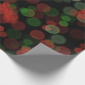 Red Green Black Bubbles Bokeh Effect Cadeaupapier (Hoek)