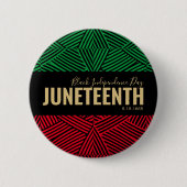 Red Green Black Independence Day 1865 JUNETEENTH Ronde Button 5,7 Cm (Voorkant)